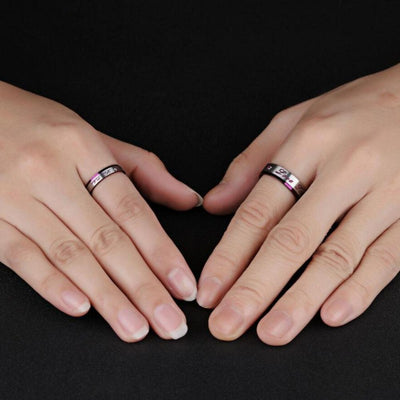 Bague Couple Violette Alliances