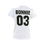 T shirt Couple Bonnie 03 Blanc