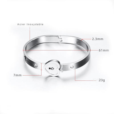 Bracelet Couple Cadenas Coeur Caractéristiques