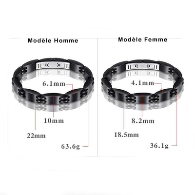 Bracelet Couple En Céramique Noir Caractéristiques - MatchingMood