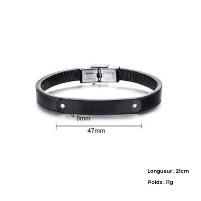 Bracelet Couple Gourmette Homme Cuir Personnalisable Caractéristiques - MatchingMood