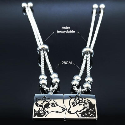 Bracelet Couple Loups Caractéristiques - MatchingMood