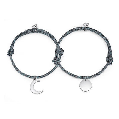 Bracelet Couple Lune Soleil Sans Gravure