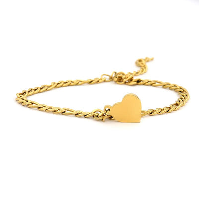 Bracelet Couple à Partager Coeur Or - MatchingMood