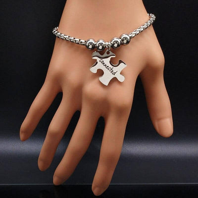 Bracelet d Amitié à Trois Puzzle au poignet