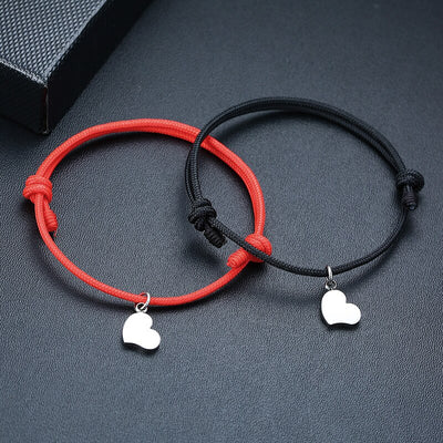 Bracelet d'Amitié Cordon Coeur - MatchingMood