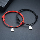 Bracelet d'Amitié Cordon Coeur - MatchingMood