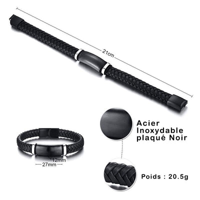 Bracelet d'Amitié Homme Cuir Tressé Personnalisable Caractéristiques - MatchingMood