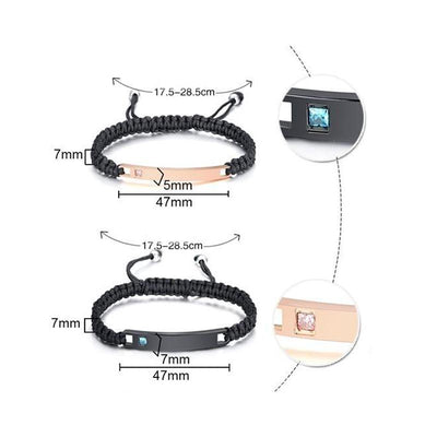 Bracelet d'Amitié Texte Personnalisable Caractéristiques - MatchingMood