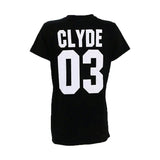 T shirt Couple Clyde 03 noir