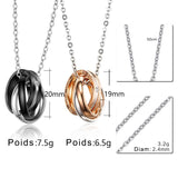 Collier Couple Anneaux Entrelacés Caractéristiques - MatchingMood
