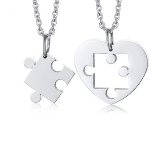 Collier Couple Coeur Puzzle - MatchingMood