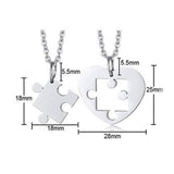 Collier Couple Coeur Puzzle Caractéristiques - MatchingMood