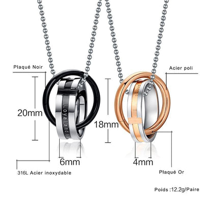 Collier Couple avec une Bague Caractéristiques - MatchingMood