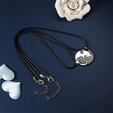 Collier Yin Yang Couple Chats Cordons