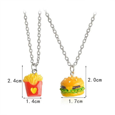 Collier d'Amitié Hamburger Frites Dimensions