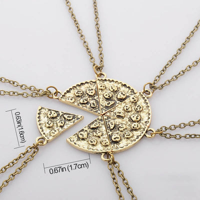 Collier d'Amitié En Forme de Pizza à 6 Dimensions