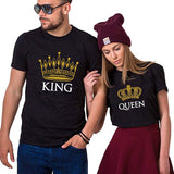 Tee-Shirt Pour Couple King Queen Couronne