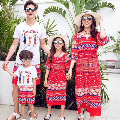 Habit Famille Bohème Parents Enfants