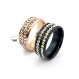 Bague Couple Large Strass Dimensions