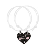 Bracelet d'Amitié Motif Coeur  blanc 2 - Matchingmood