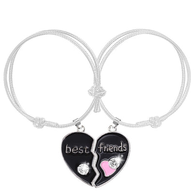 Bracelet d'Amitié Motif Coeur  blanc 1 - Matchingmood
