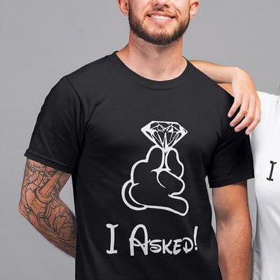 Tee Shirt Couple J'ai Dit Oui - I Asked - MatchingMood