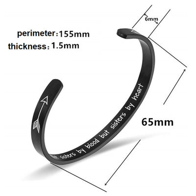 Bracelet Coeur d'Amitié Flèche Noir - Matchingmood