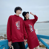 Pull Couple et Pull Robe Rouge Assortis Duo