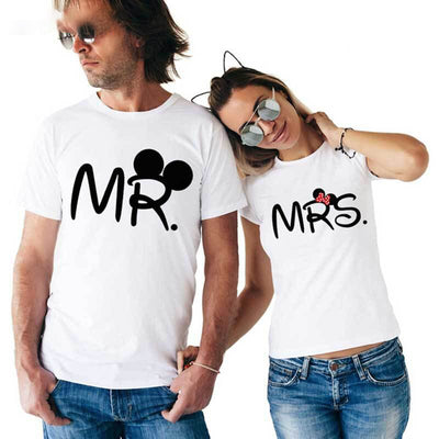 Tee-Shirt Couple Mr Mrs Mickey