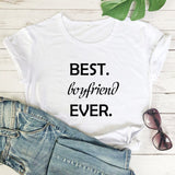 Best Boyfriend Ever Shirt Couple Blanc - MatchingMood