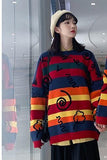 Pull Couple Oversize à Rayures