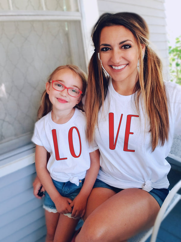 Tee Shirt Maman et Fille LOVE