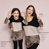 tee shirt leopard fille mère Duo