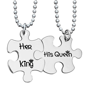 Collier Couple Puzzle King Queen