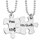 Collier Couple Puzzle King Queen