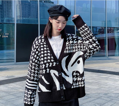 Pull Couple Assorti Gilet Femme