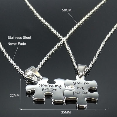 Collier Couple Puzzle Tu es fait pour moi