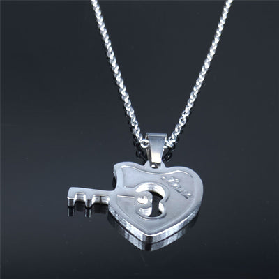 Collier Coeur Avec Cle Clef