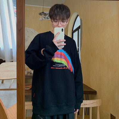 Pull Couple Rainbow Noir - MatchingMood