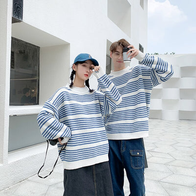 Pull Couple A Rayure Bleu