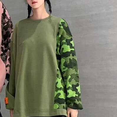 Pull Couple Camouflage Vert