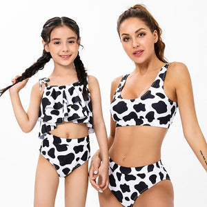 Maillot de Bain Mère Fille Imprimé Animal