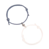 Bracelet Duo Couple Acier Magnétique Gris Blanc - Matchingmood