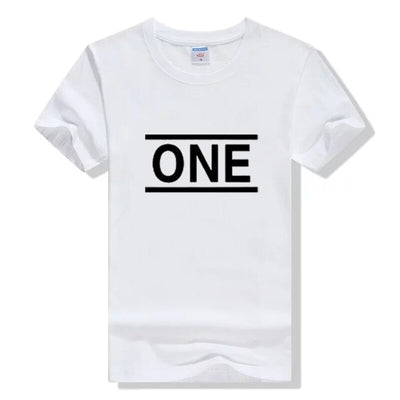 T-Shirt Couple One Love Blanc