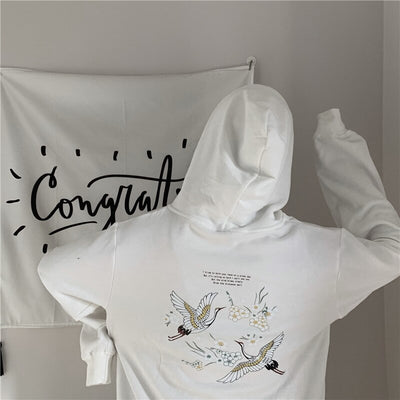 Sweat Capuche Couple blanc