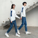 Pull Couple Blanc Oversize