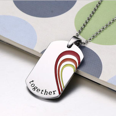 Collier Couple Arc en Ciel Together - MatchingMood