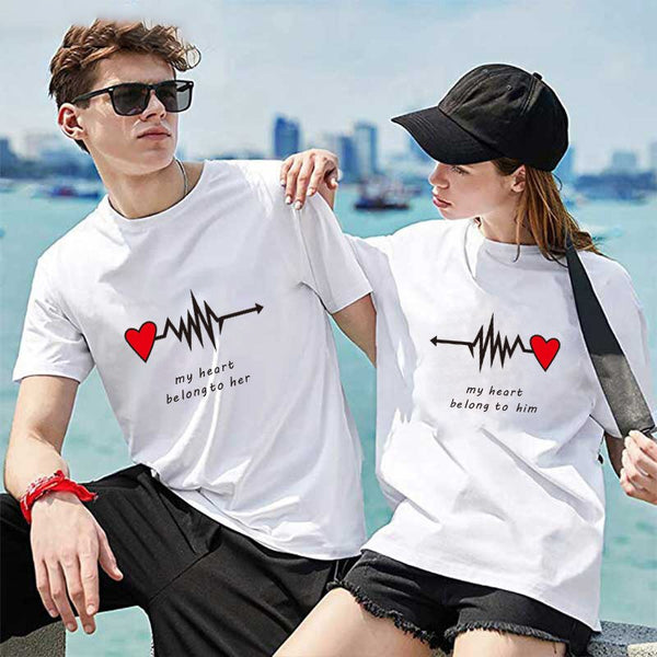 T-Shirt Couple Heartbeat
