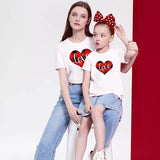 T Shirt Assortie Love pour Duo Mere Fille